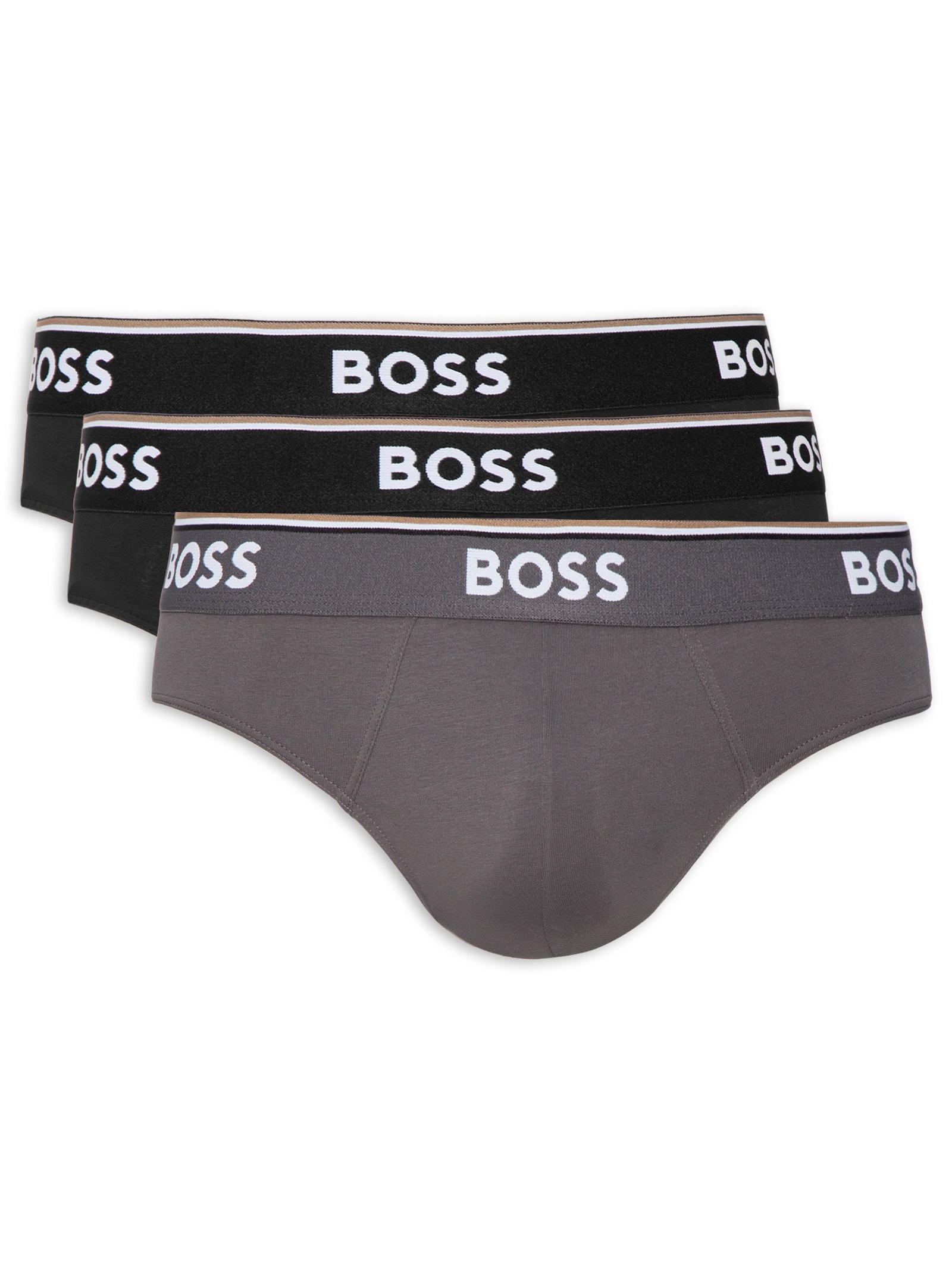 Kit De Cueca Brief Power 3 Peças - Boss Kit De Cueca Brief Power 3 Peças - Boss