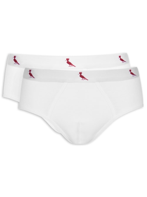Kit De Cueca Cont. Básica Algodão 2 Unidades - Branco