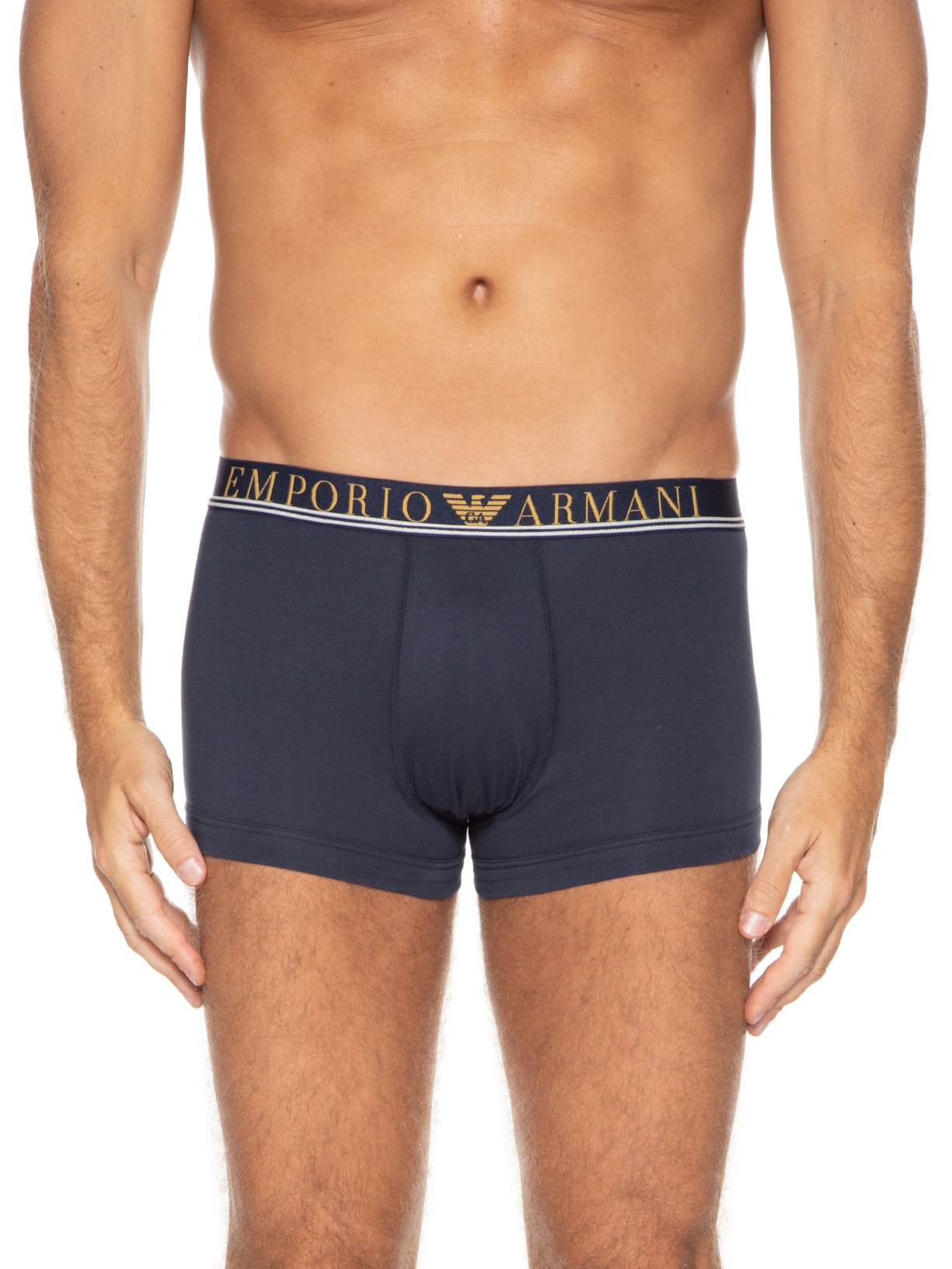 Kit De Cueca Men's Knit 3 Peças Azul Emporio Armani Bodywear