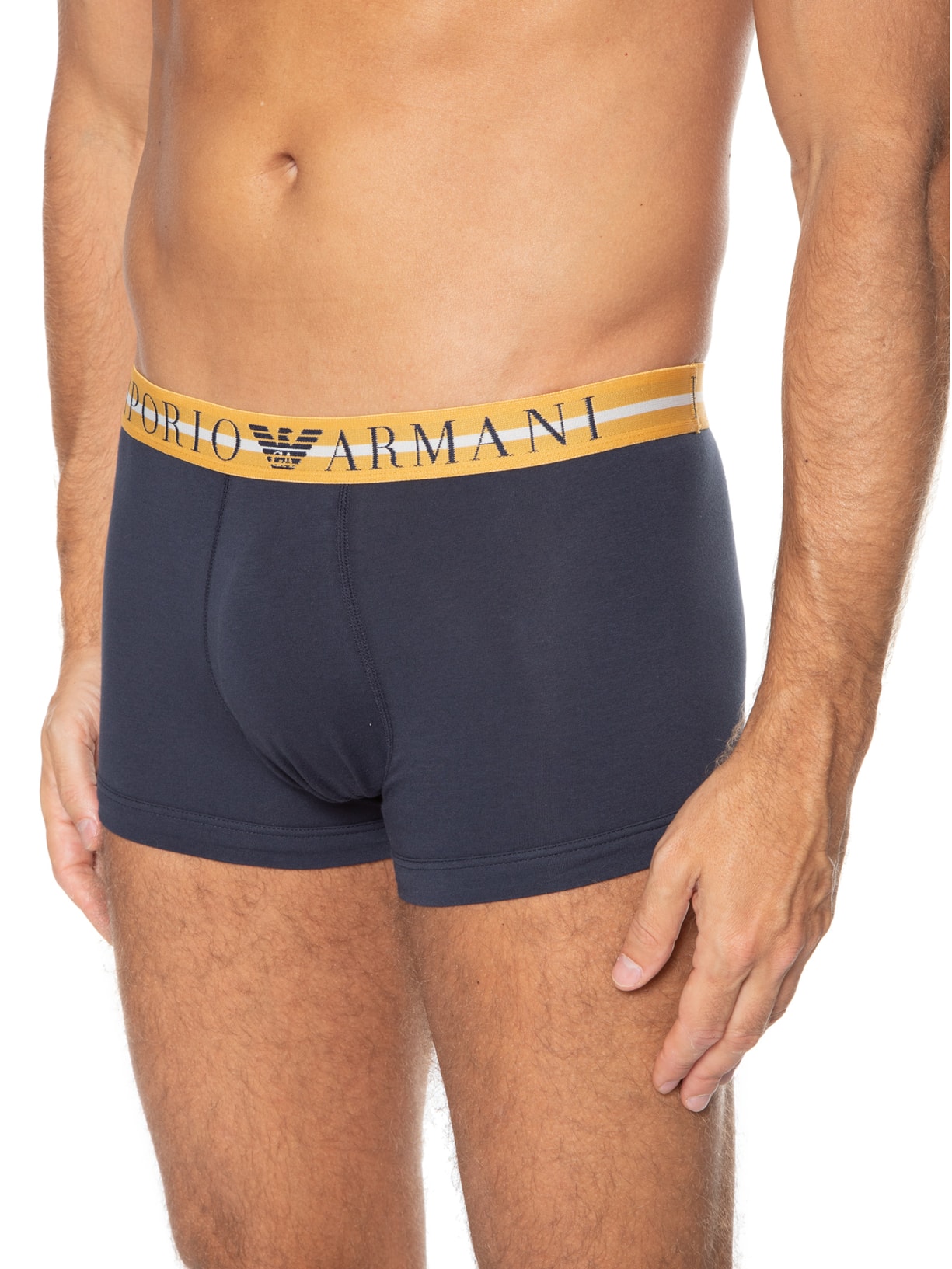 Kit De Cueca Men's Knit 3 Peças Azul Emporio Armani Bodywear