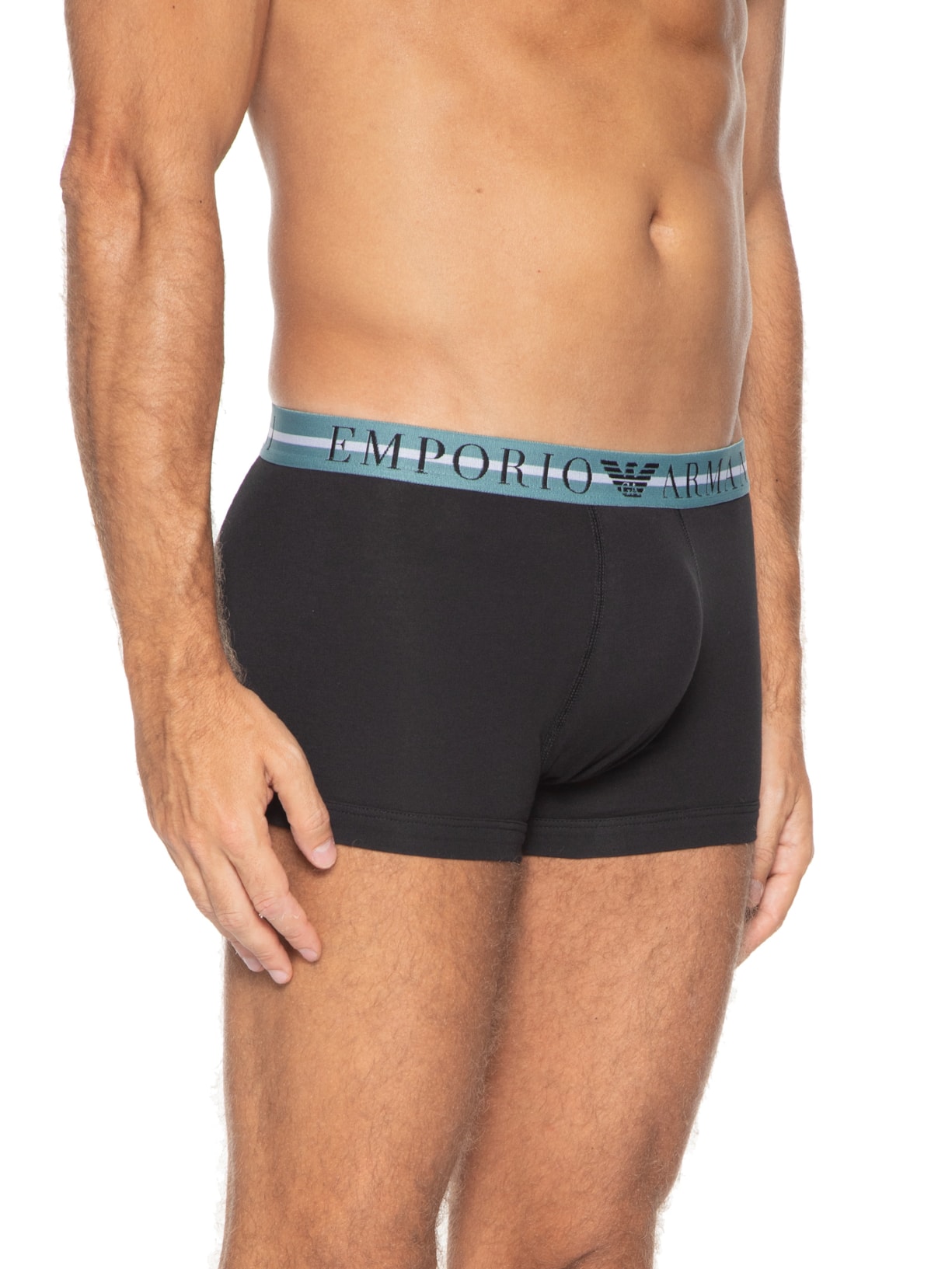 Kit De Cueca Men's Knit 3 Peças Preto Emporio Armani Bodywear