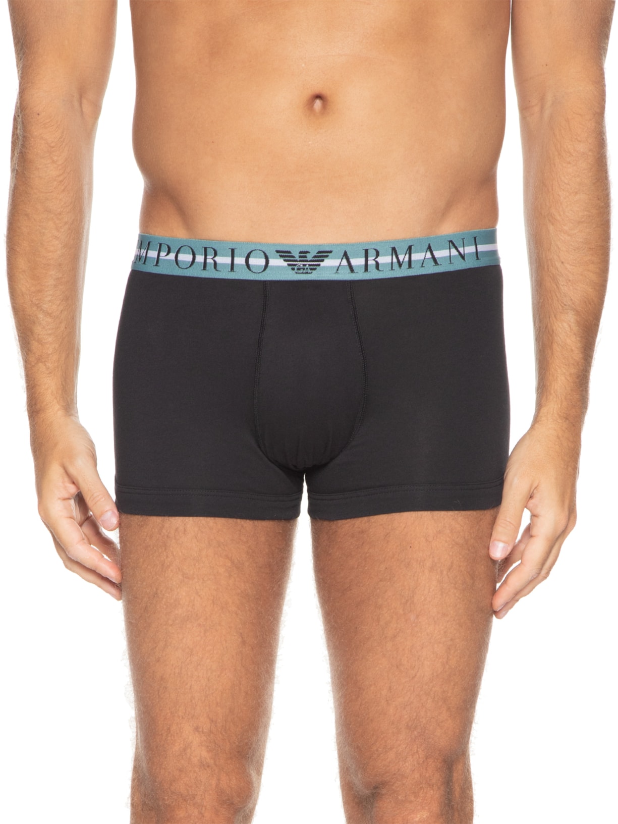 Kit De Cueca Men's Knit 3 Peças Preto Emporio Armani Bodywear
