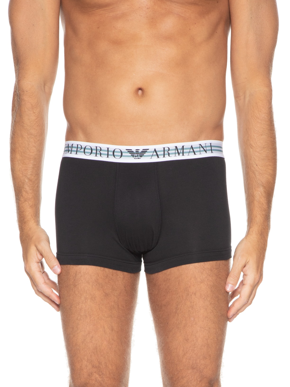 Kit De Cueca Men's Knit 3 Peças Preto Emporio Armani Bodywear