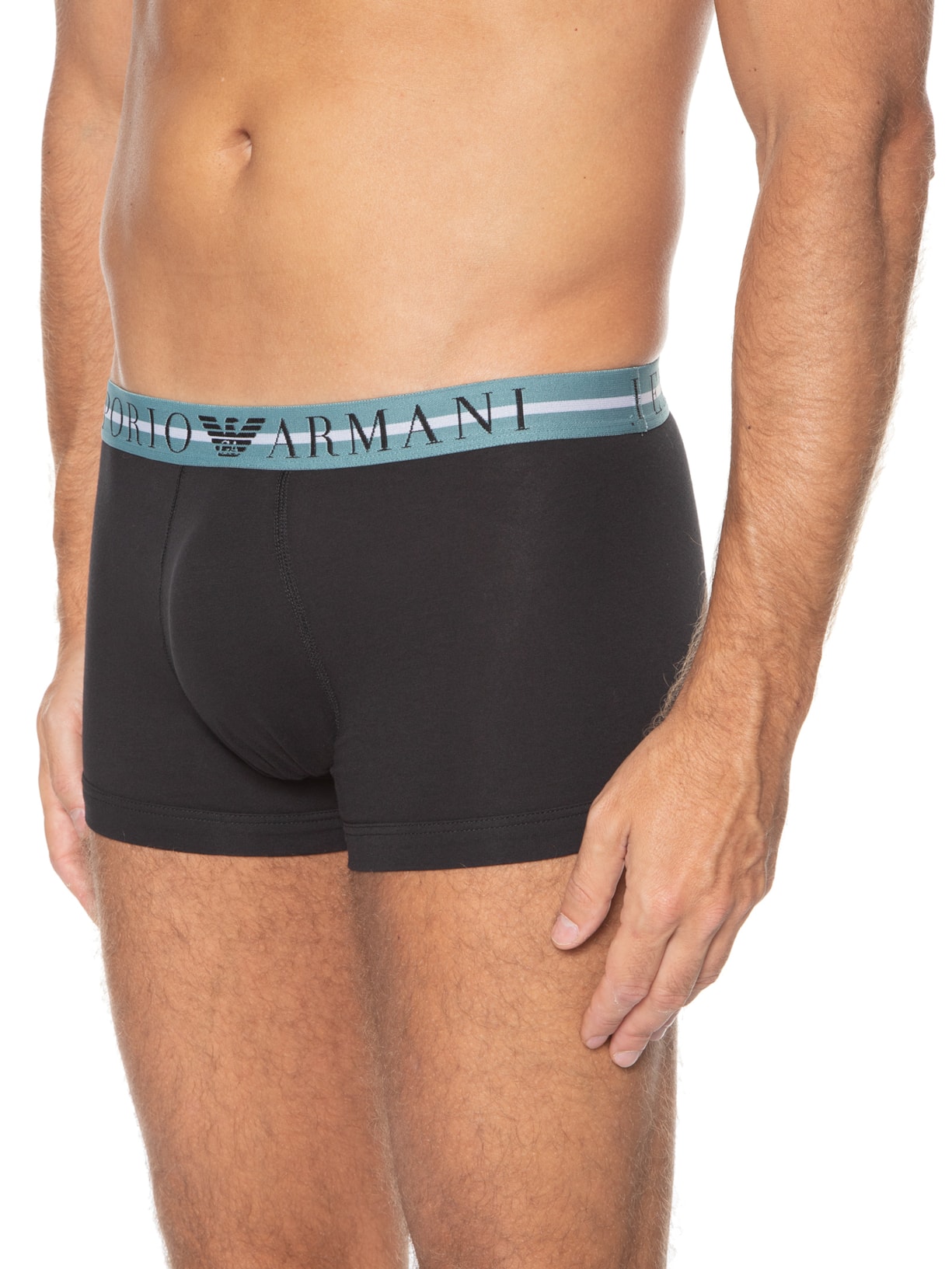 Kit De Cueca Men's Knit 3 Peças Preto Emporio Armani Bodywear