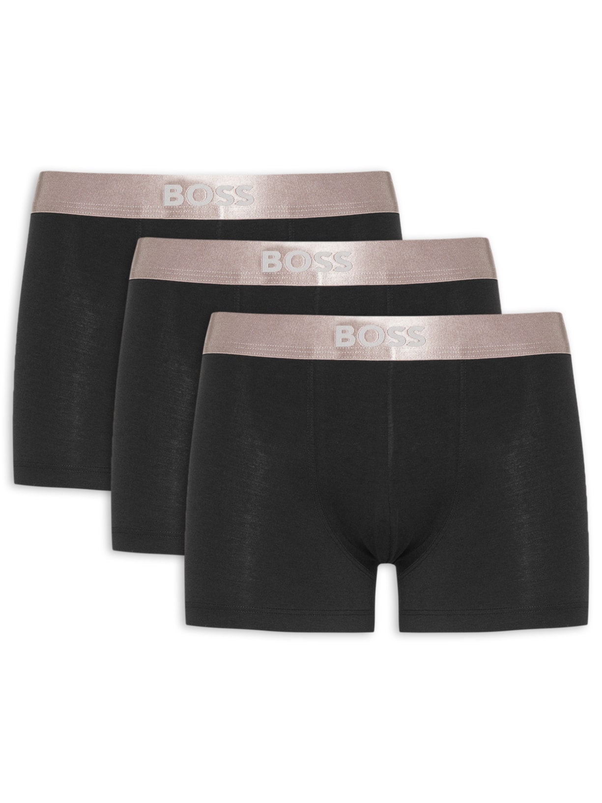 Kit de Cueca Trunk 3 Peças Metallic - Preto