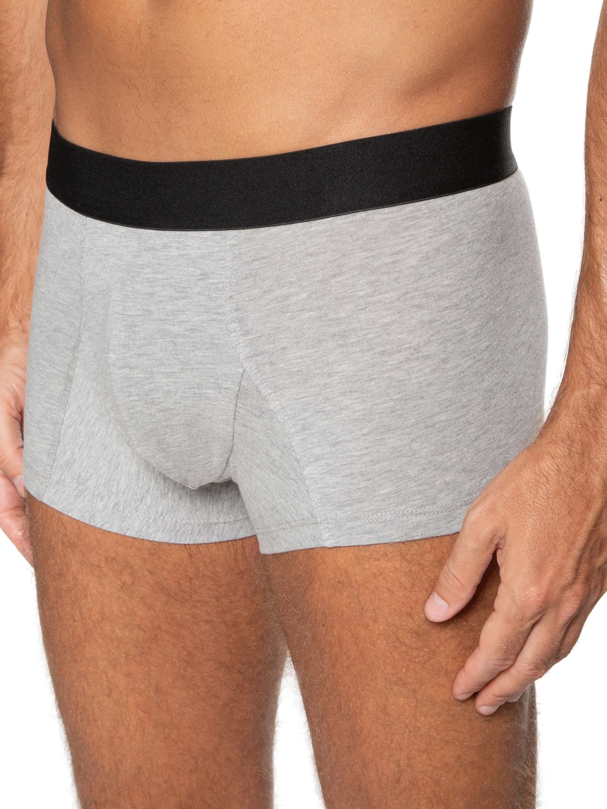 Kit De Cueca Trunk Elástico Pima 3 Peças Cinza '2 Essential