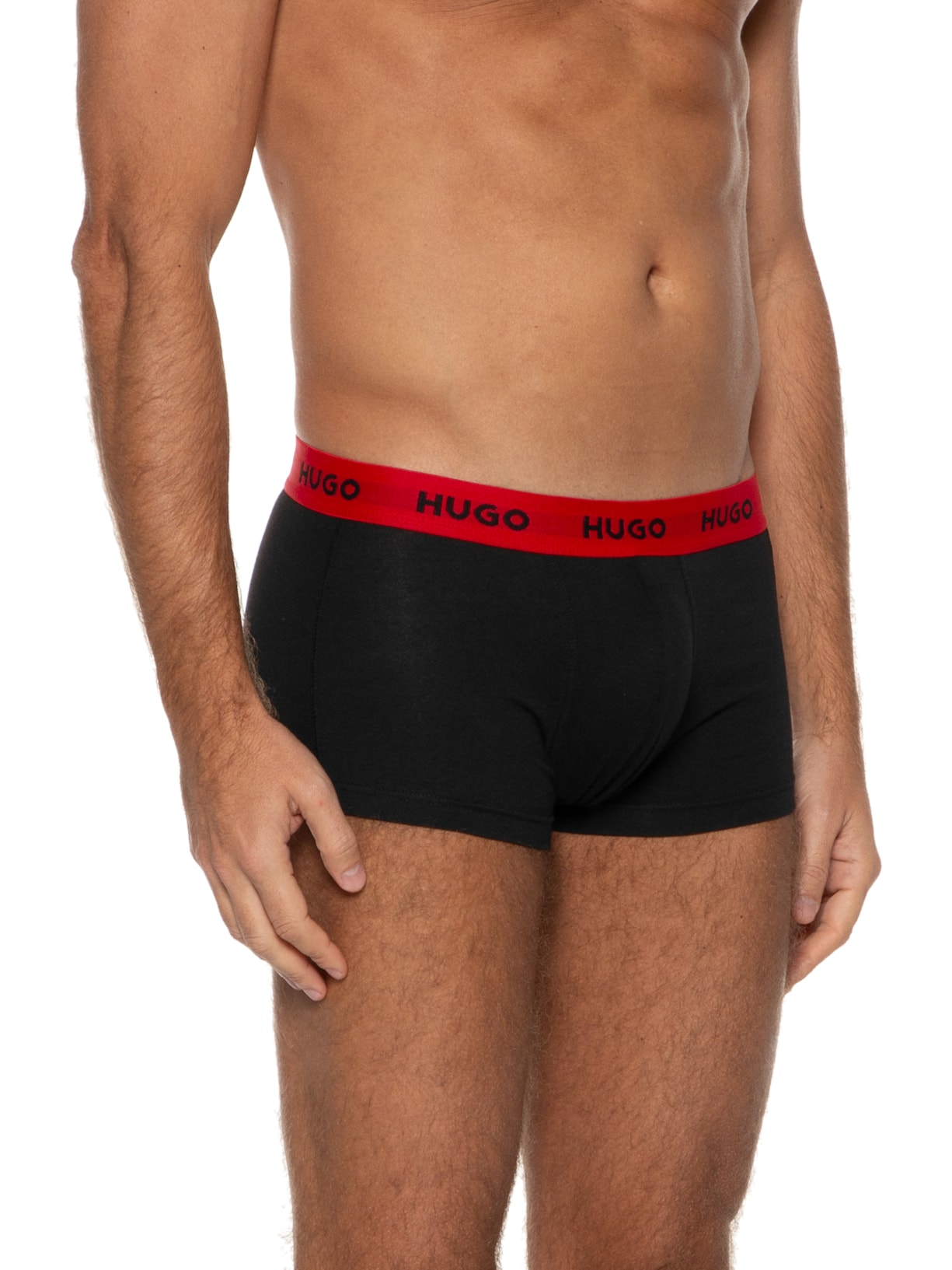 Kit De Cueca Trunk Triplet Pack 3 Peças Preto Hugo