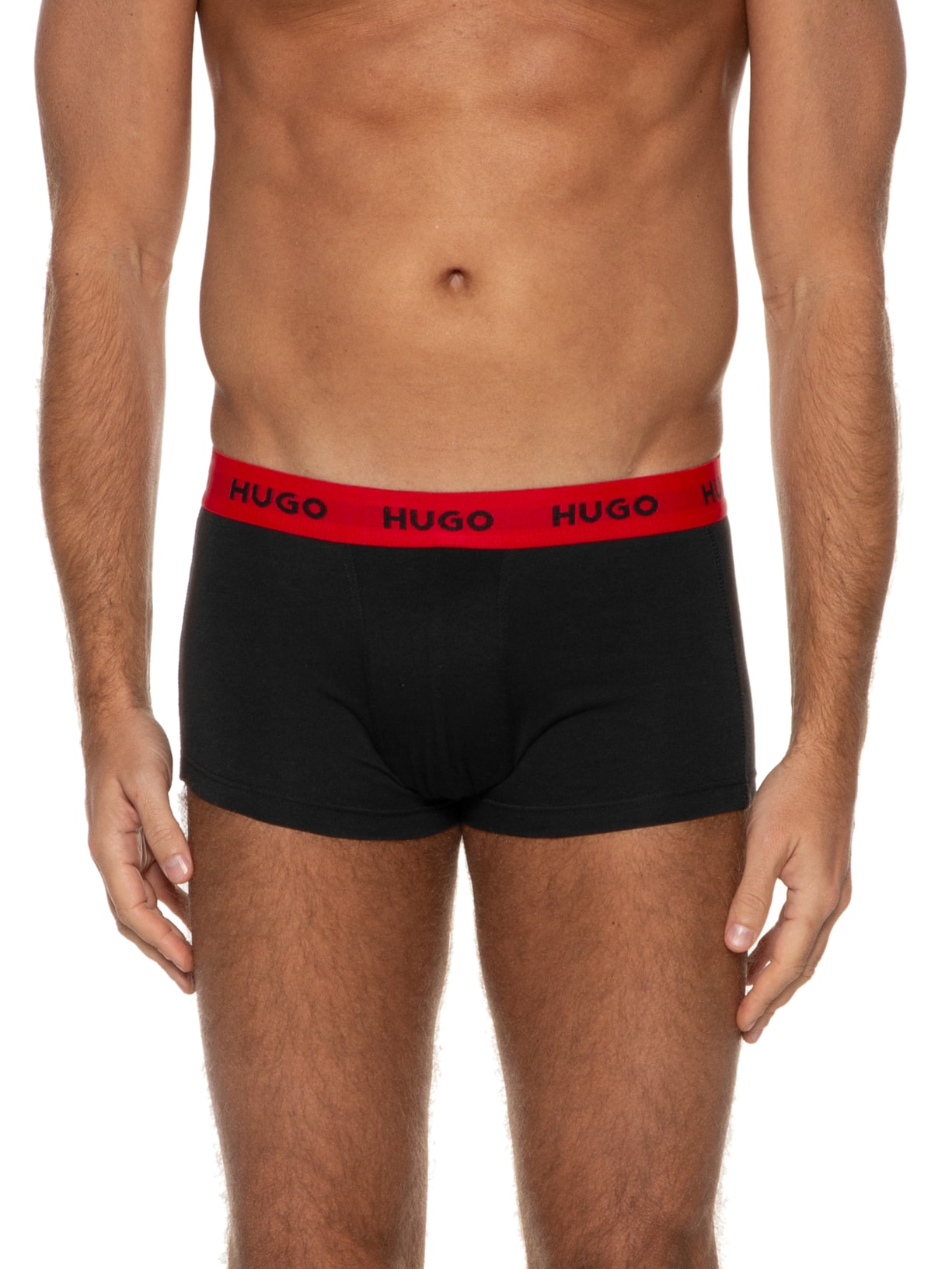 Kit De Cueca Trunk Triplet Pack 3 Peças Preto Hugo