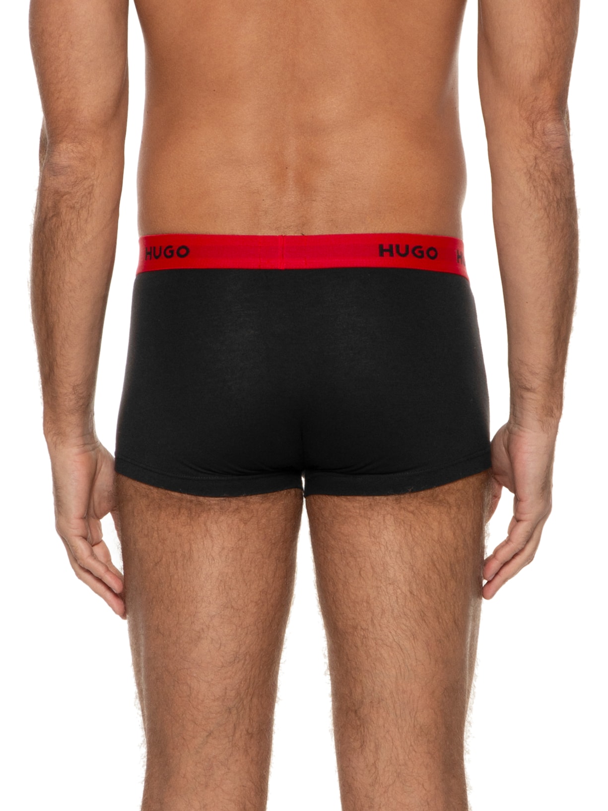 Kit De Cueca Trunk Triplet Pack 3 Peças Preto Hugo