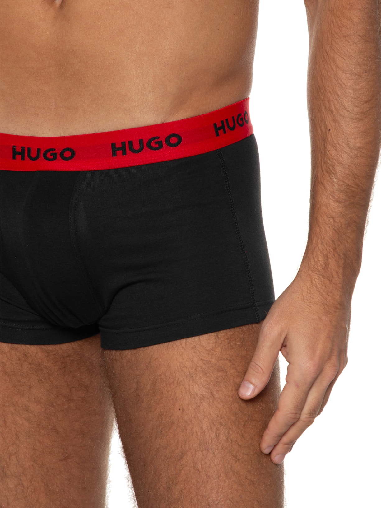 Kit De Cueca Trunk Triplet Pack 3 Peças Preto Hugo