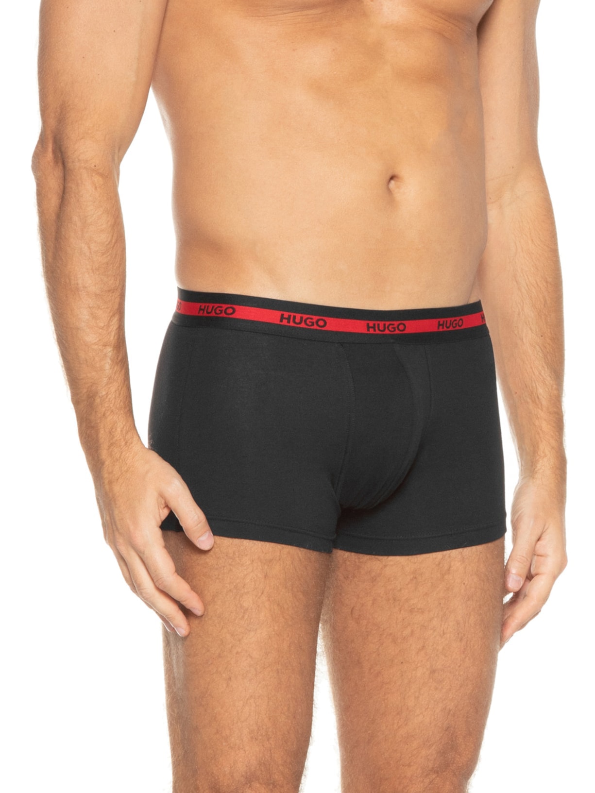 Kit De Cueca Trunk Triplet Planet 3 Peças Preto Hugo