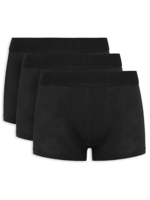 Kit De Cueca Umbr Damien Threepack Boxer - Preto