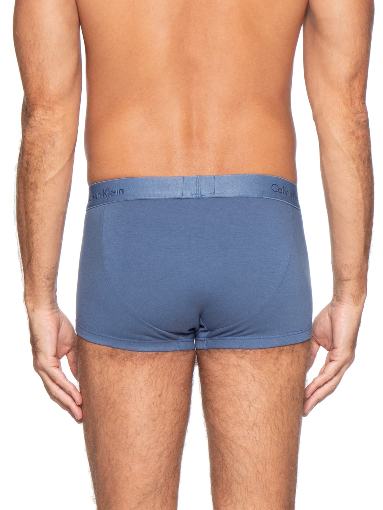 Kit De Cuecas 3 Peças Low Rise Trunk Azul Calvin Klein Underwear