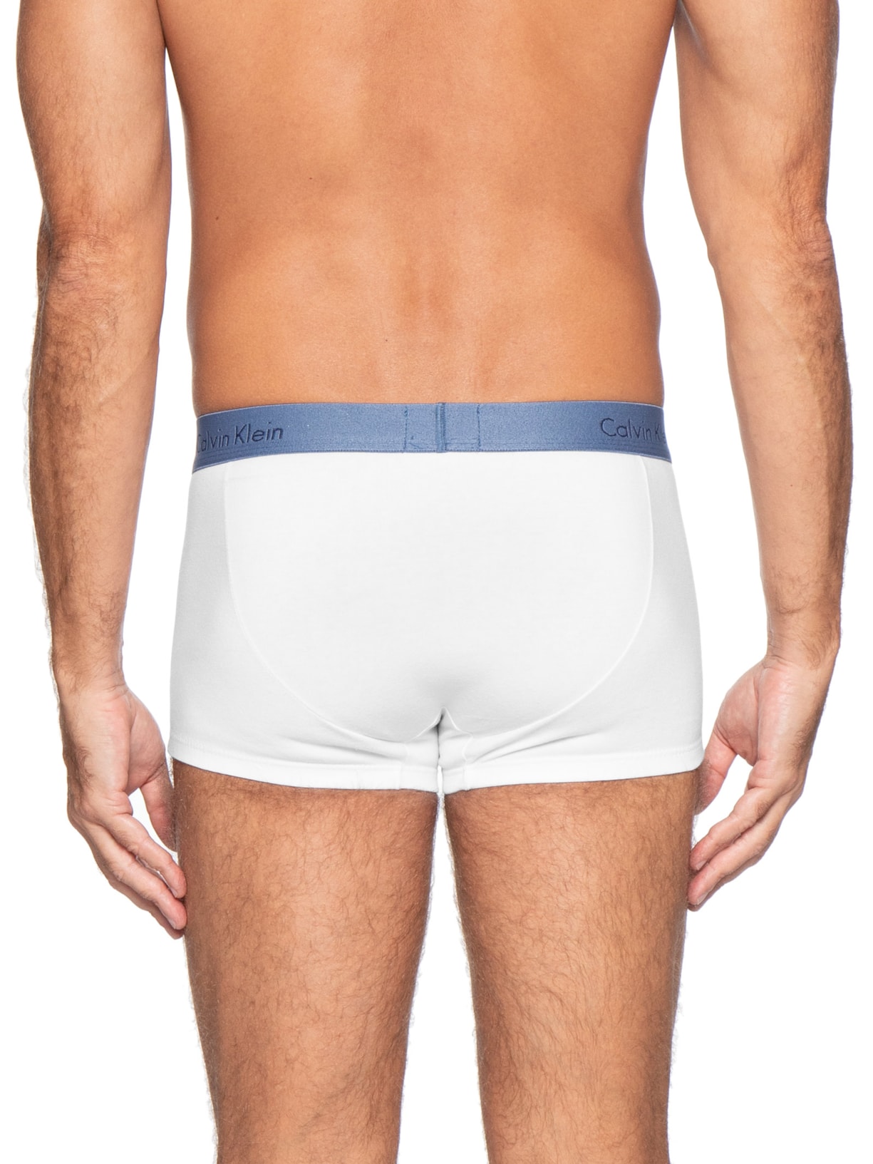 Kit De Cuecas 3 Peças Low Rise Trunk Azul Calvin Klein Underwear