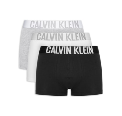 Kit De Cuecas 3 Peças Trunk Intense Power - Cinza