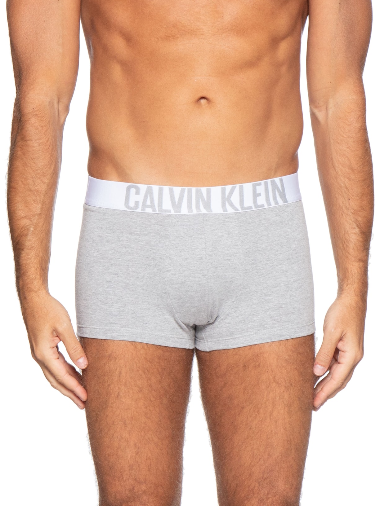 Kit De Cuecas 3 Peças Trunk Intense Power Cinza Calvin Klein Underwear