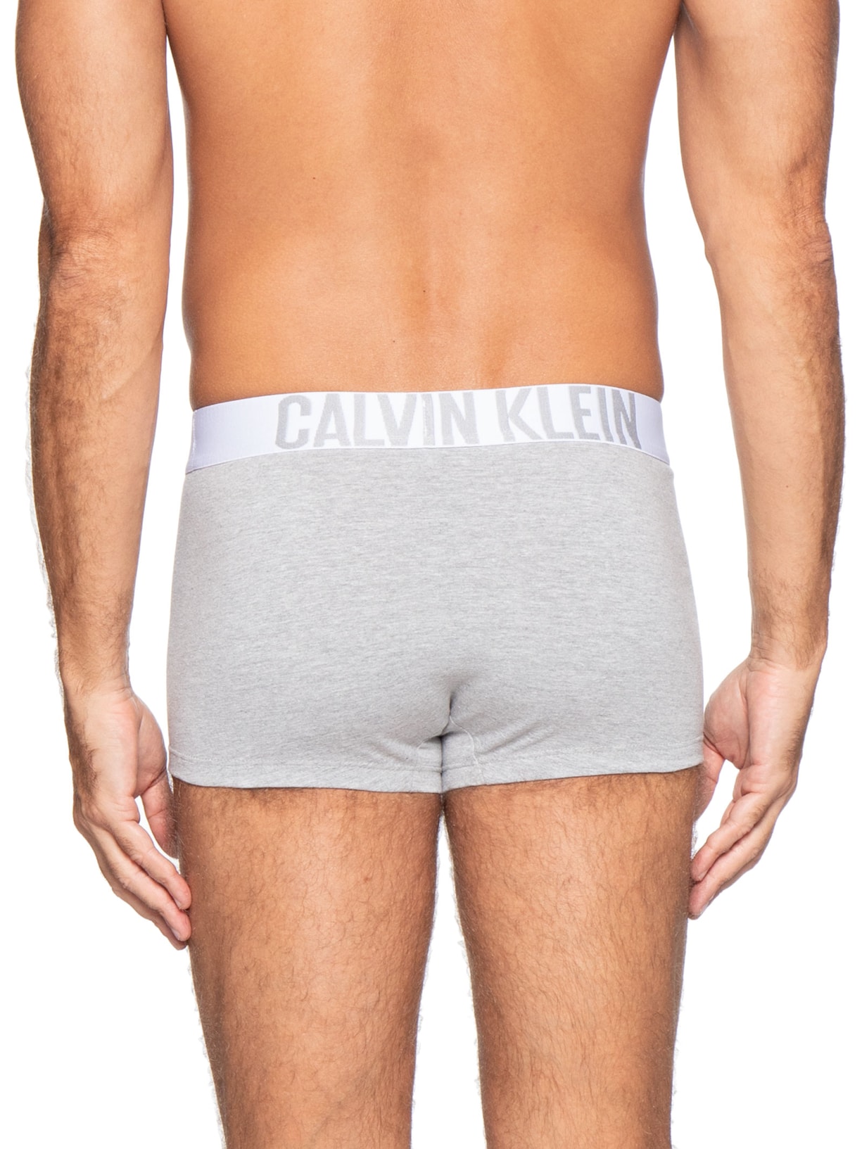Kit De Cuecas 3 Peças Trunk Intense Power Cinza Calvin Klein Underwear