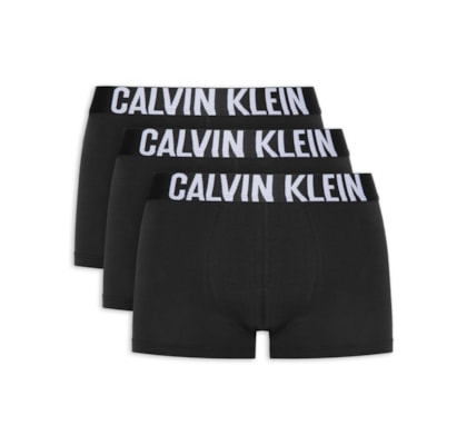 Kit De Cuecas 3 Peças Trunk Intense Power - Preto