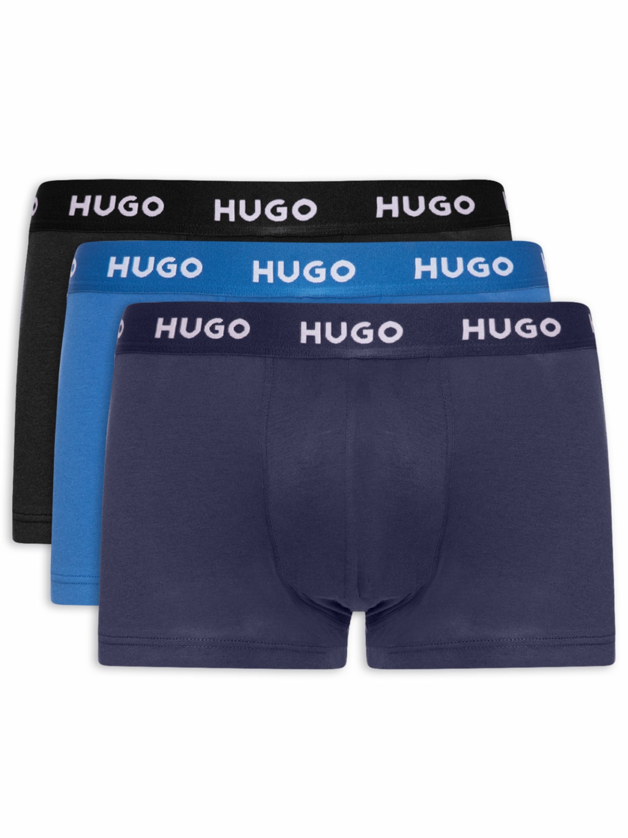 Kit De Cuecas 3 Peças Trunk Triplet Pack Azul Hugo
