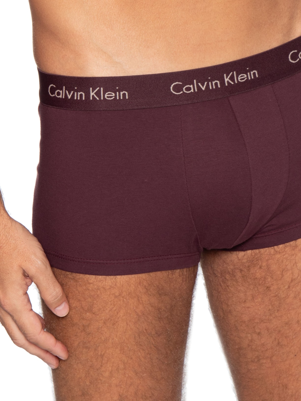 Kit De Cuecas 4 Peças Low Rise Trunk Vermelho Calvin Klein Underwear