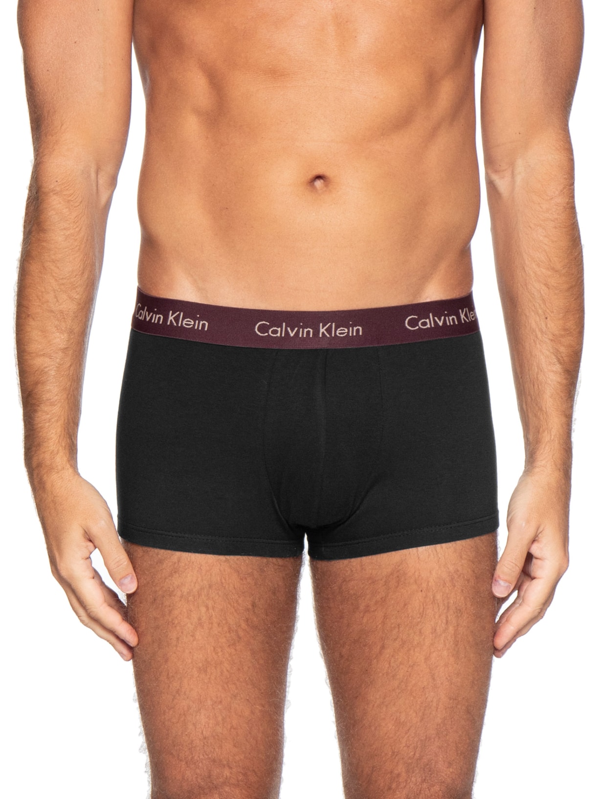 Kit De Cuecas 4 Peças Low Rise Trunk Vermelho Calvin Klein Underwear