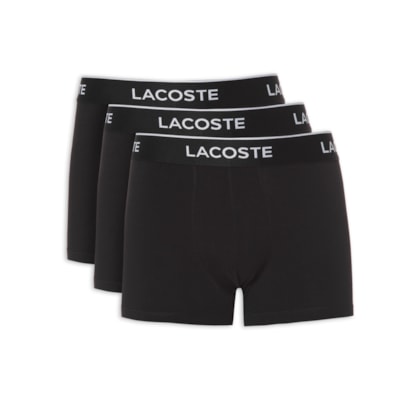 Kit De Cuecas Boxer Curto 3 Unidades - Preto