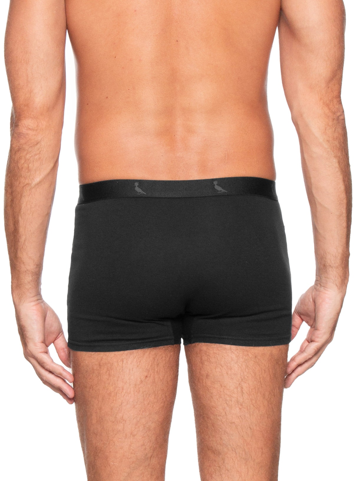 Kit De Cuecas Boxer Monocromático 3 Peças Preto Reserva