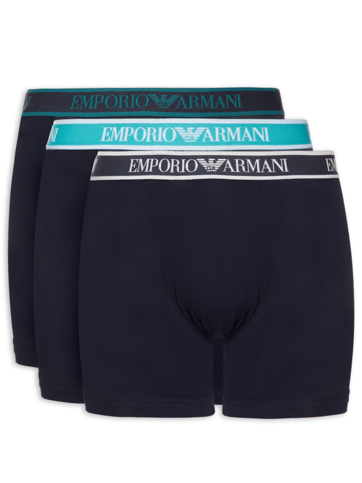 Kit De Cuecas Boxer Pack Bottom 3 Peças - Azul