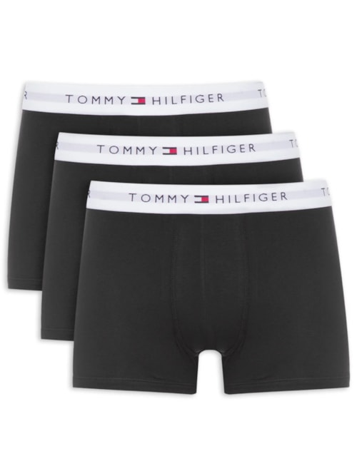 Kit de Cuecas Boxer Trunk 3 Peças - Preto