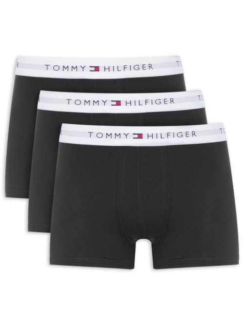 Kit de Cuecas Boxer Trunk 3 Peças - Preto
