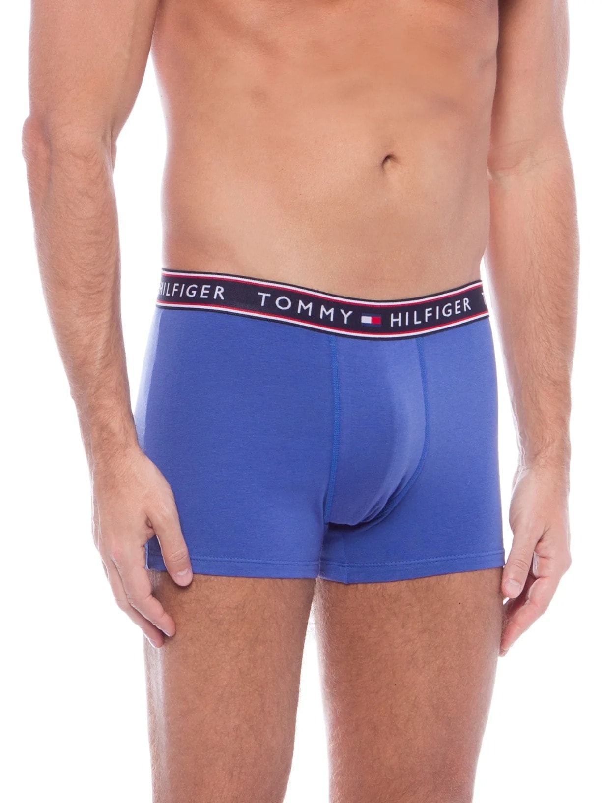  Kit de Cuecas Cotton Stretch Trunk 3 Peças Azul    Tommy Hilfiger