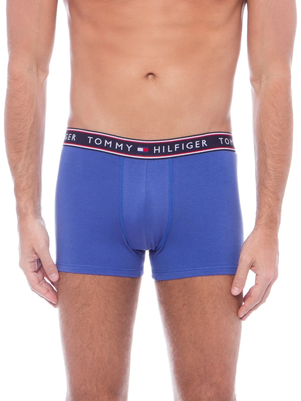  Kit de Cuecas Cotton Stretch Trunk 3 Peças Azul    Tommy Hilfiger