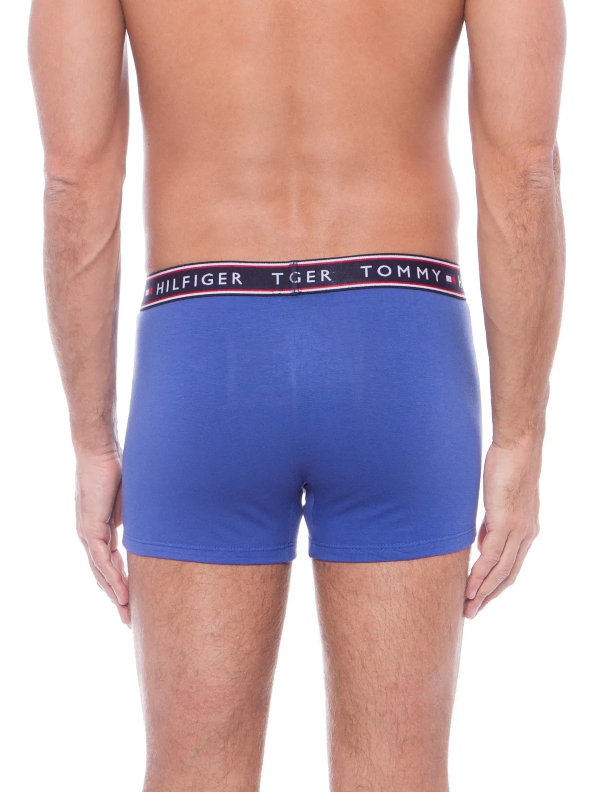  Kit de Cuecas Cotton Stretch Trunk 3 Peças Azul    Tommy Hilfiger