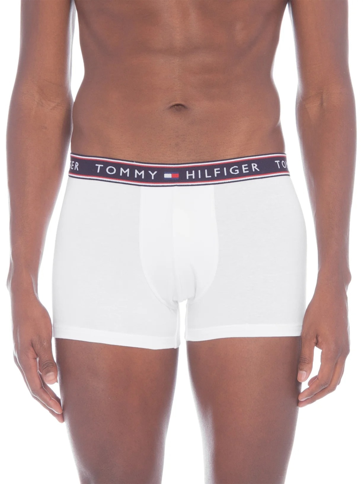  Kit de Cuecas Cotton Stretch Trunk 3 Peças Branco  Tommy Hilfiger