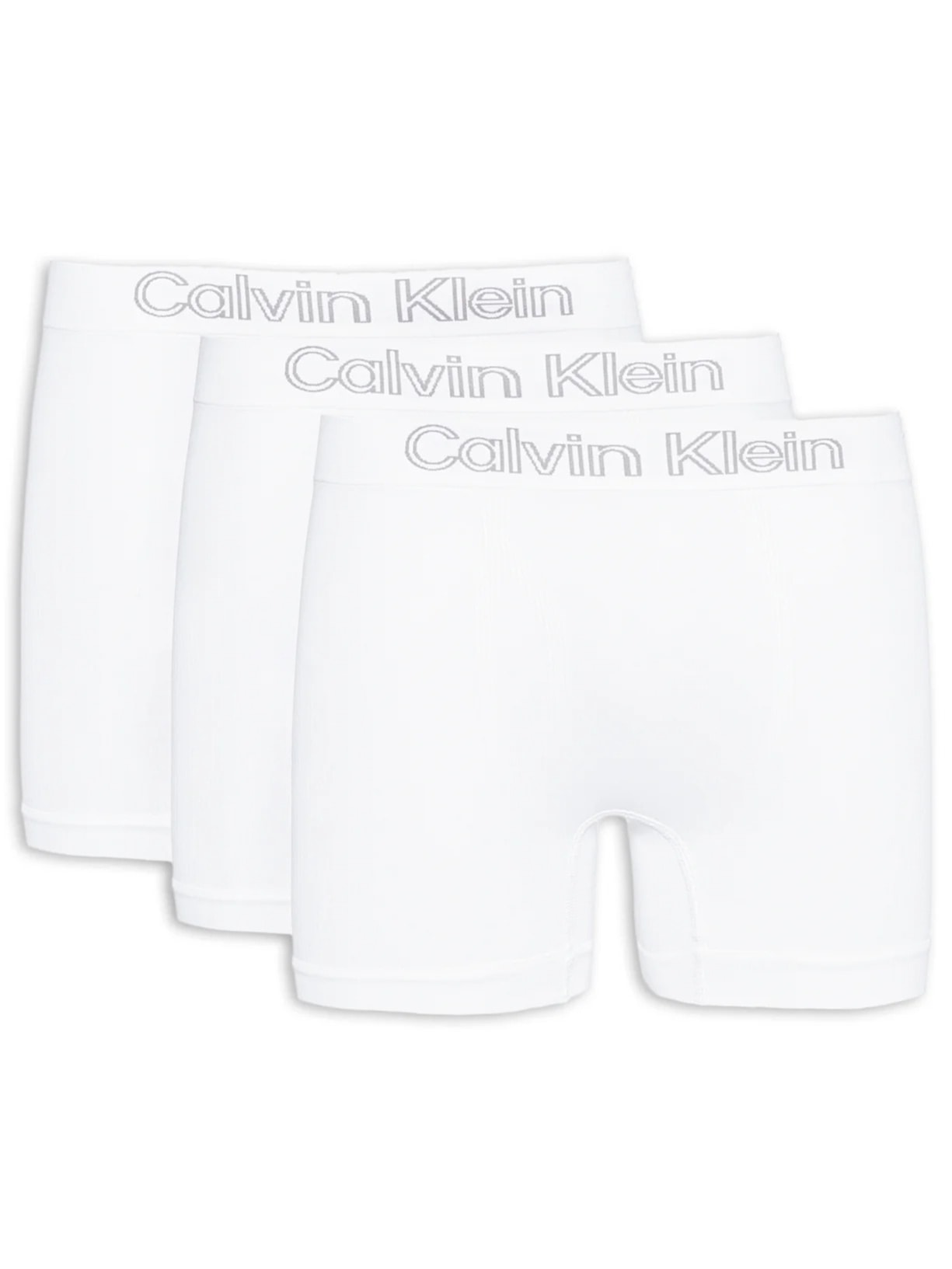 Kit De Cuecas Low Rise Trunk Sem Costura 3 Unidades Branco Calvin Klein Underwear