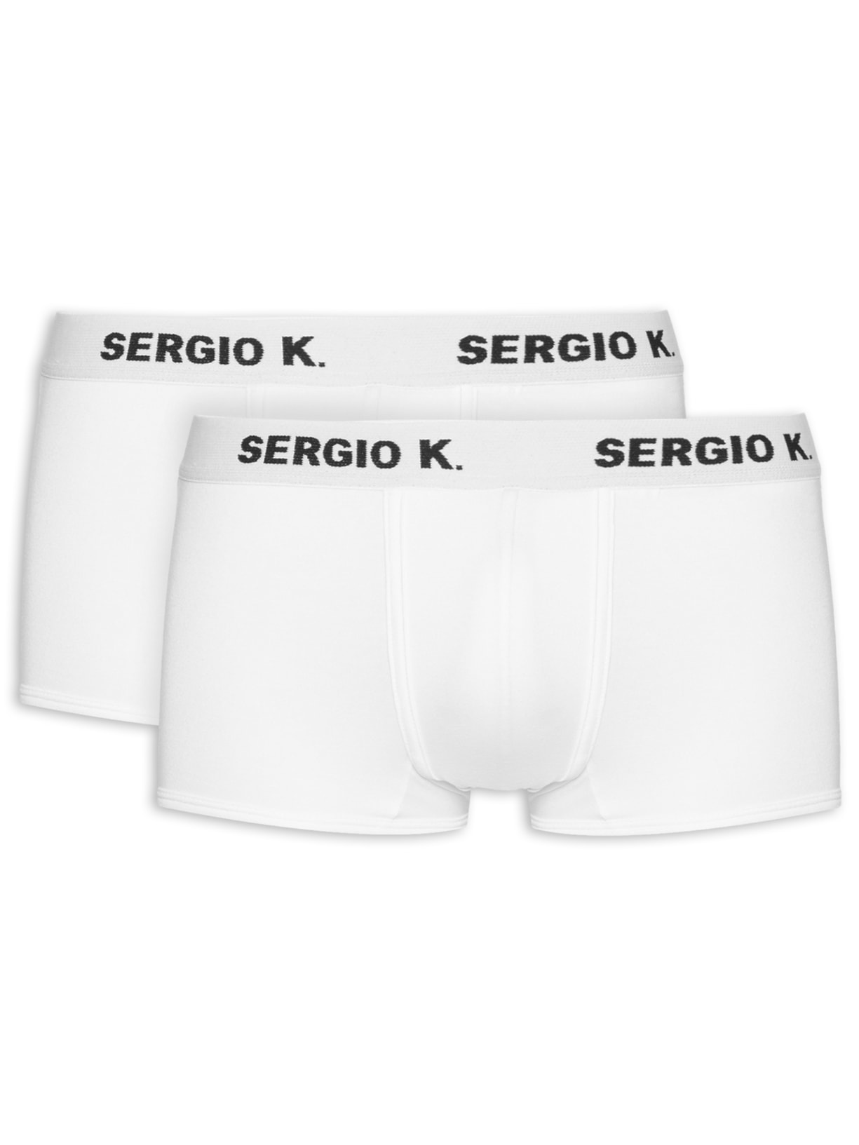 Kit De Cuecas Pack Boxer de Algodão com 2 Peças - Branco