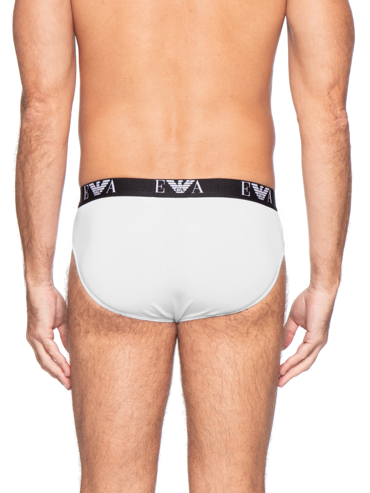 Kit De Cuecas Slip Bottom 3 Peças Cinza Emporio Armani Bodywear