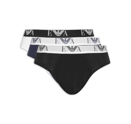 Kit De Cuecas Slip Bottom 3 Peças - Cinza