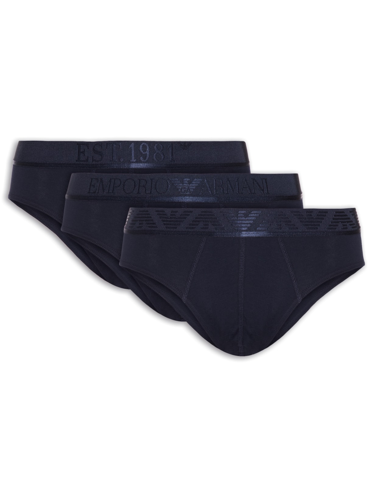 Kit De Cuecas Slip Pack Bottom 3 Peças - Azul