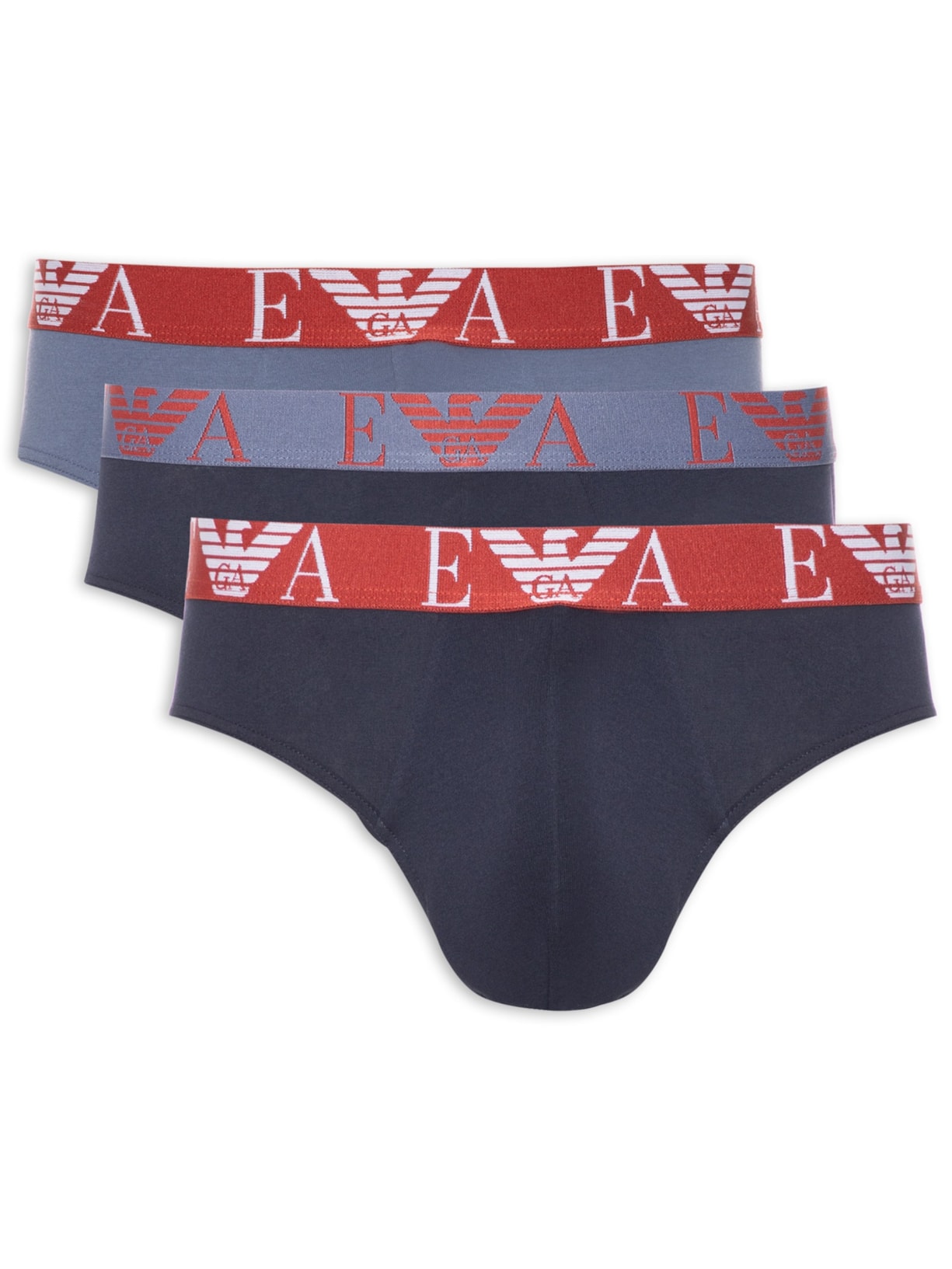 Kit De Cuecas Slip Pack Bottom 3 Peças - Azul