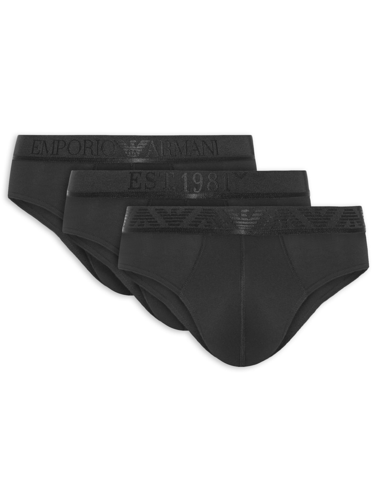 Kit De Cuecas Slip Pack Bottom 3 Peças - Preto
