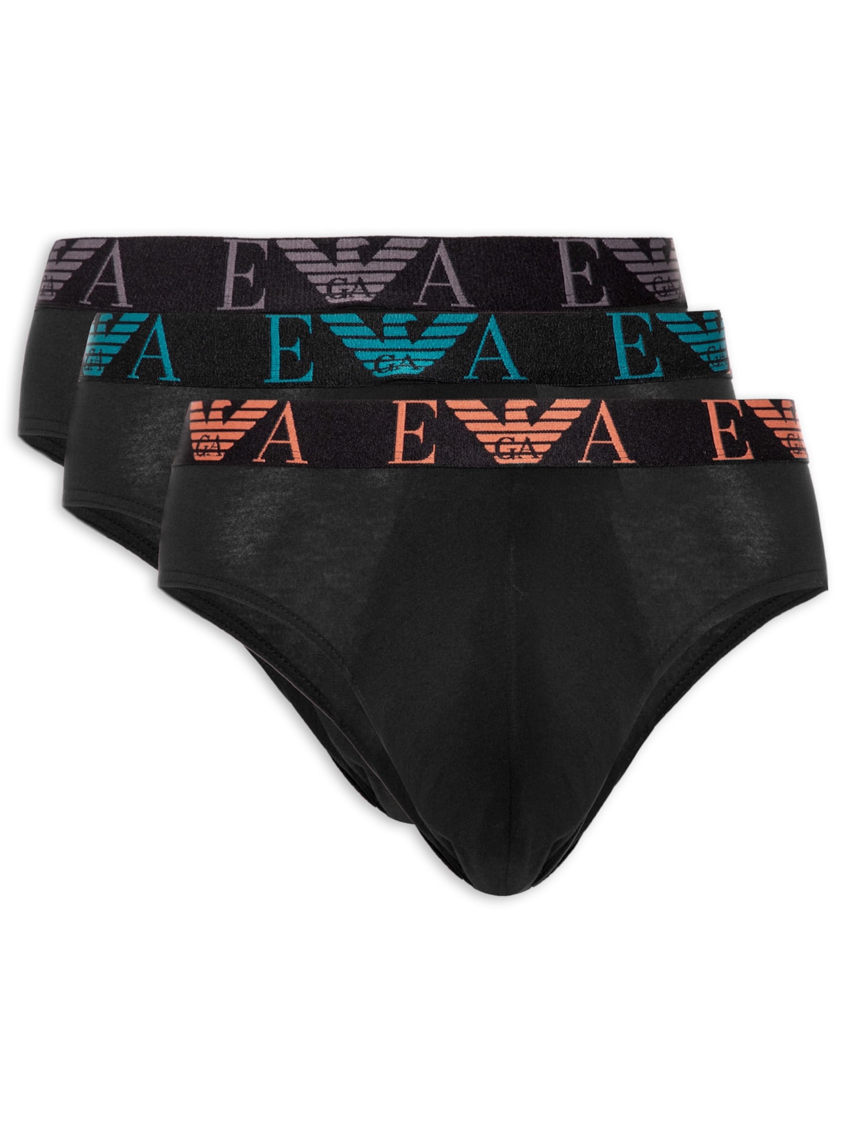 Kit De Cuecas Slip Pack Bottom 3 Peças - Preto