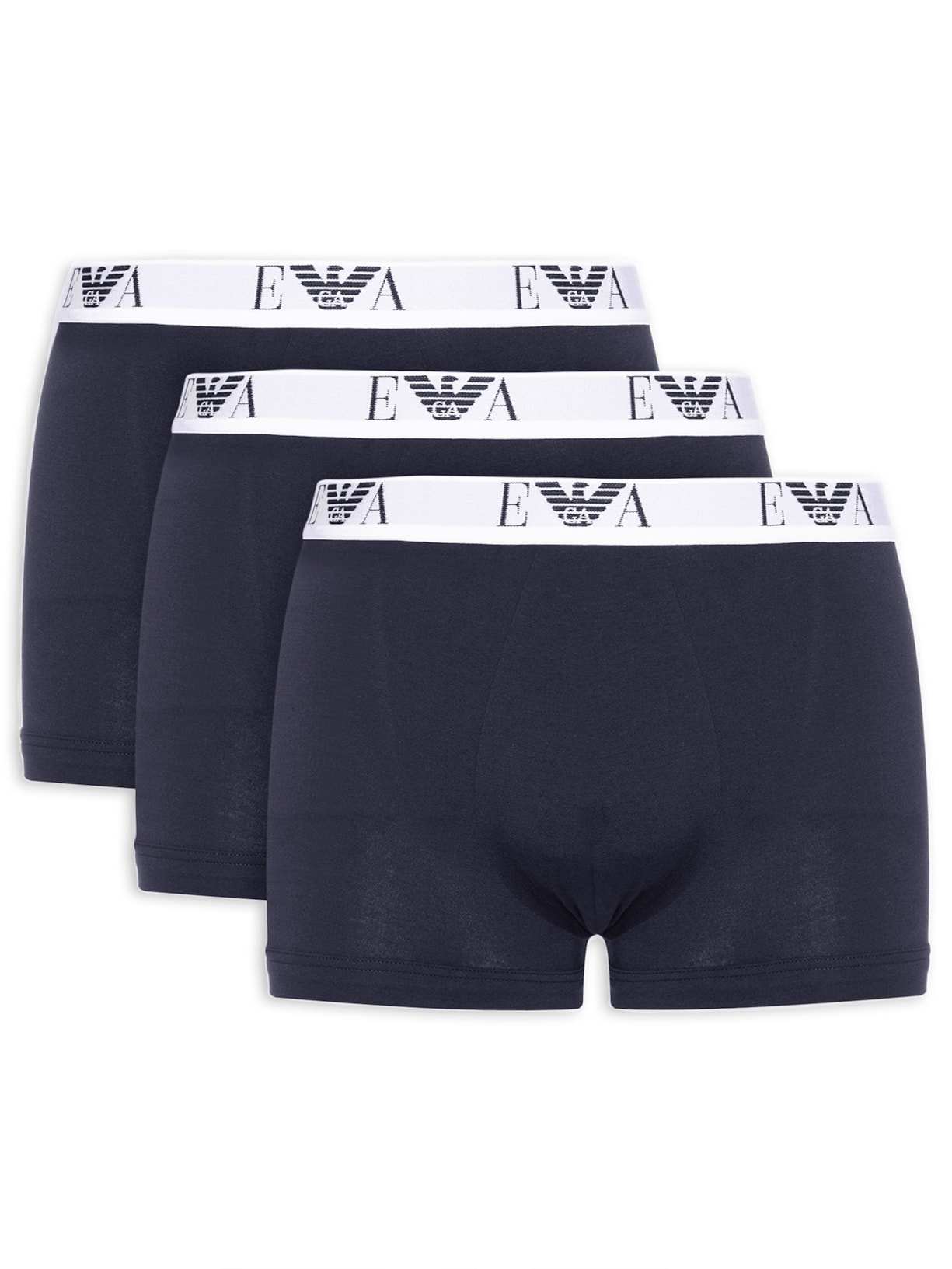 Kit De Cuecas Trunk 3 Peças Parte Bassa - Azul