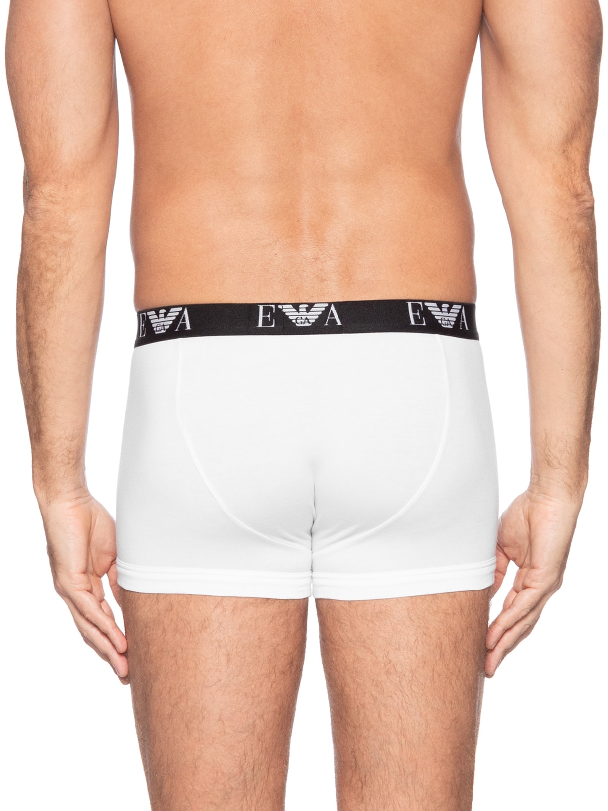 Kit De Cuecas Trunk 3 Peças Parte Bassa Branco Emporio Armani Bodywear