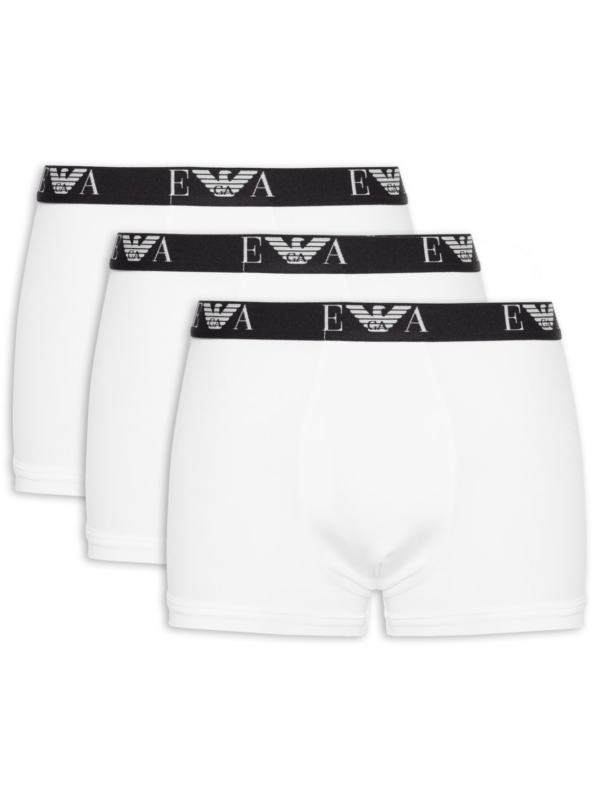 Kit De Cuecas Trunk 3 Peças Parte Bassa - Branco