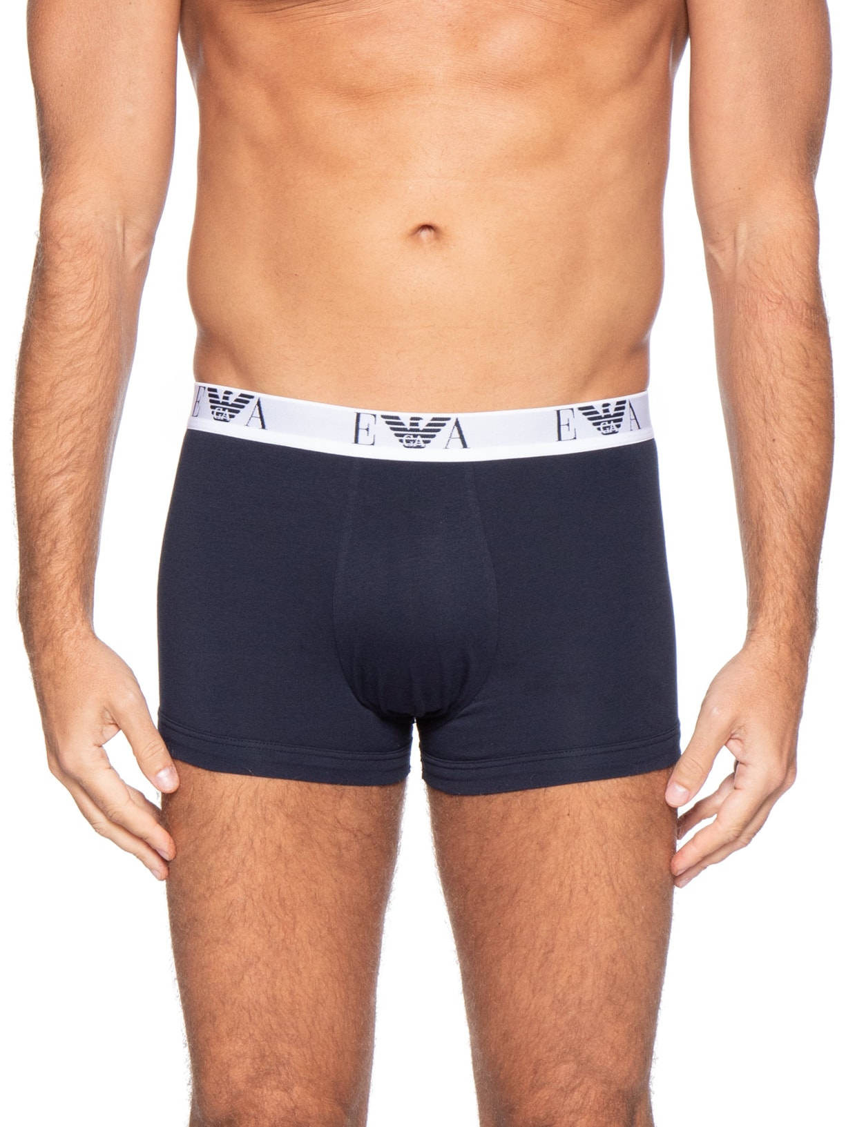 Kit De Cuecas Trunk Bottom 3 Peças Cinza Emporio Armani Bodywear