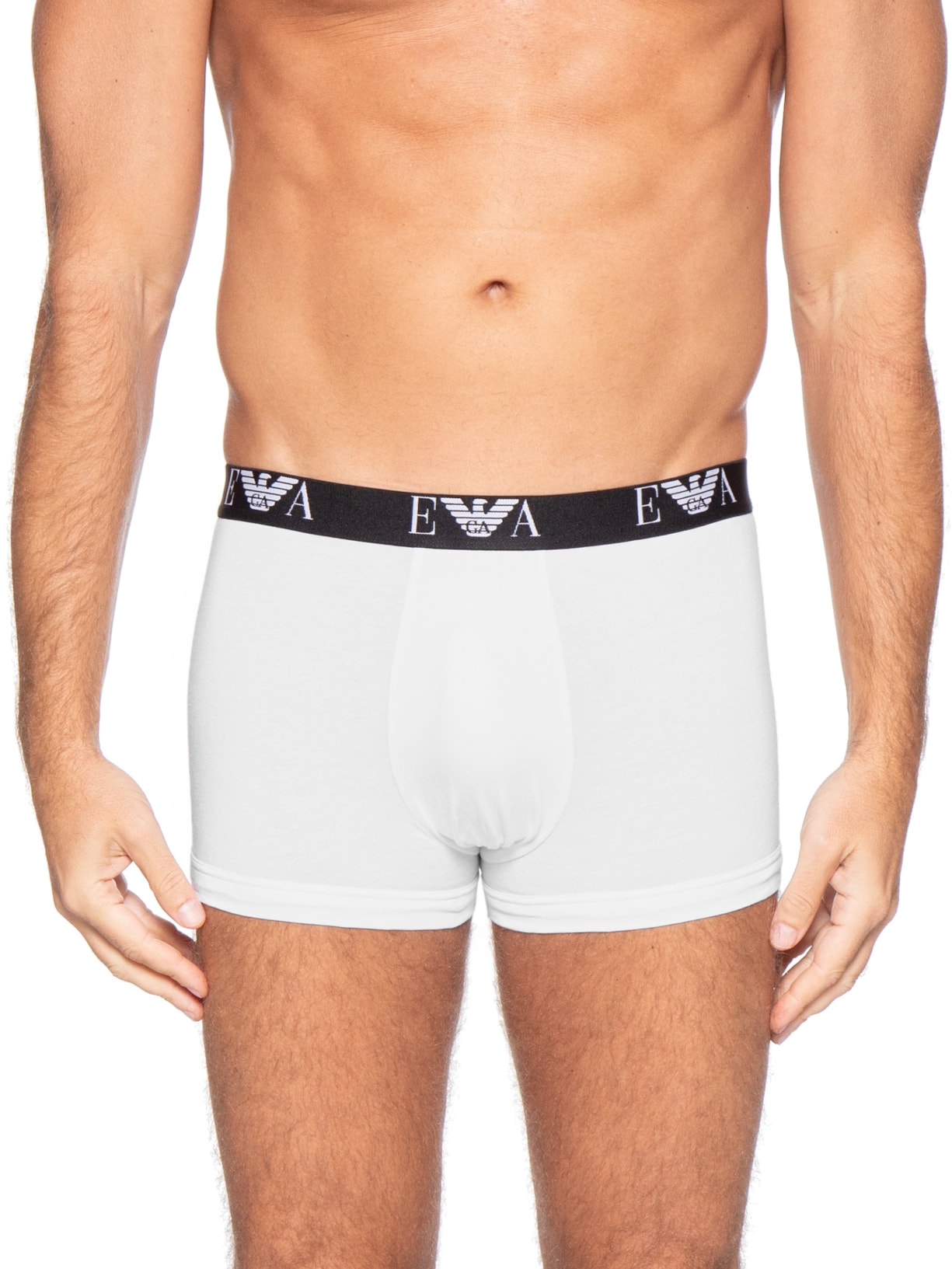 Kit De Cuecas Trunk Bottom 3 Peças Cinza Emporio Armani Bodywear
