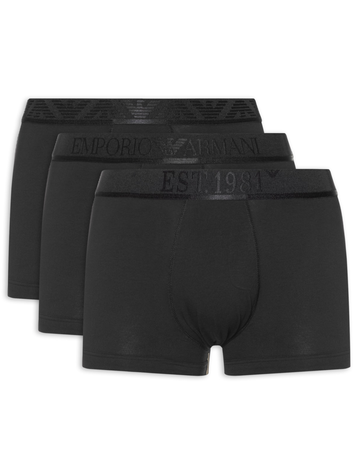 Kit De Cuecas Trunk Pack Bottom 3 Peças - Preto