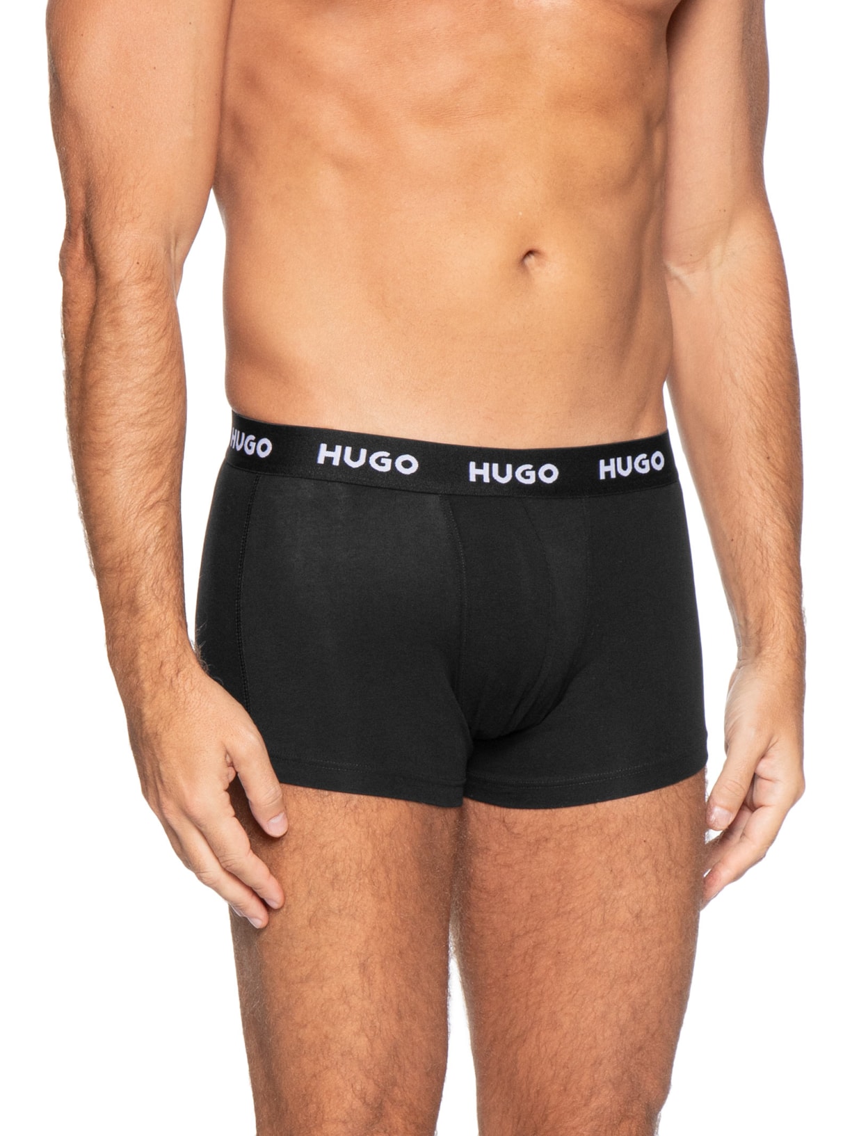 Kit De Cuecas Trunk Triplet Pack Cinza Hugo