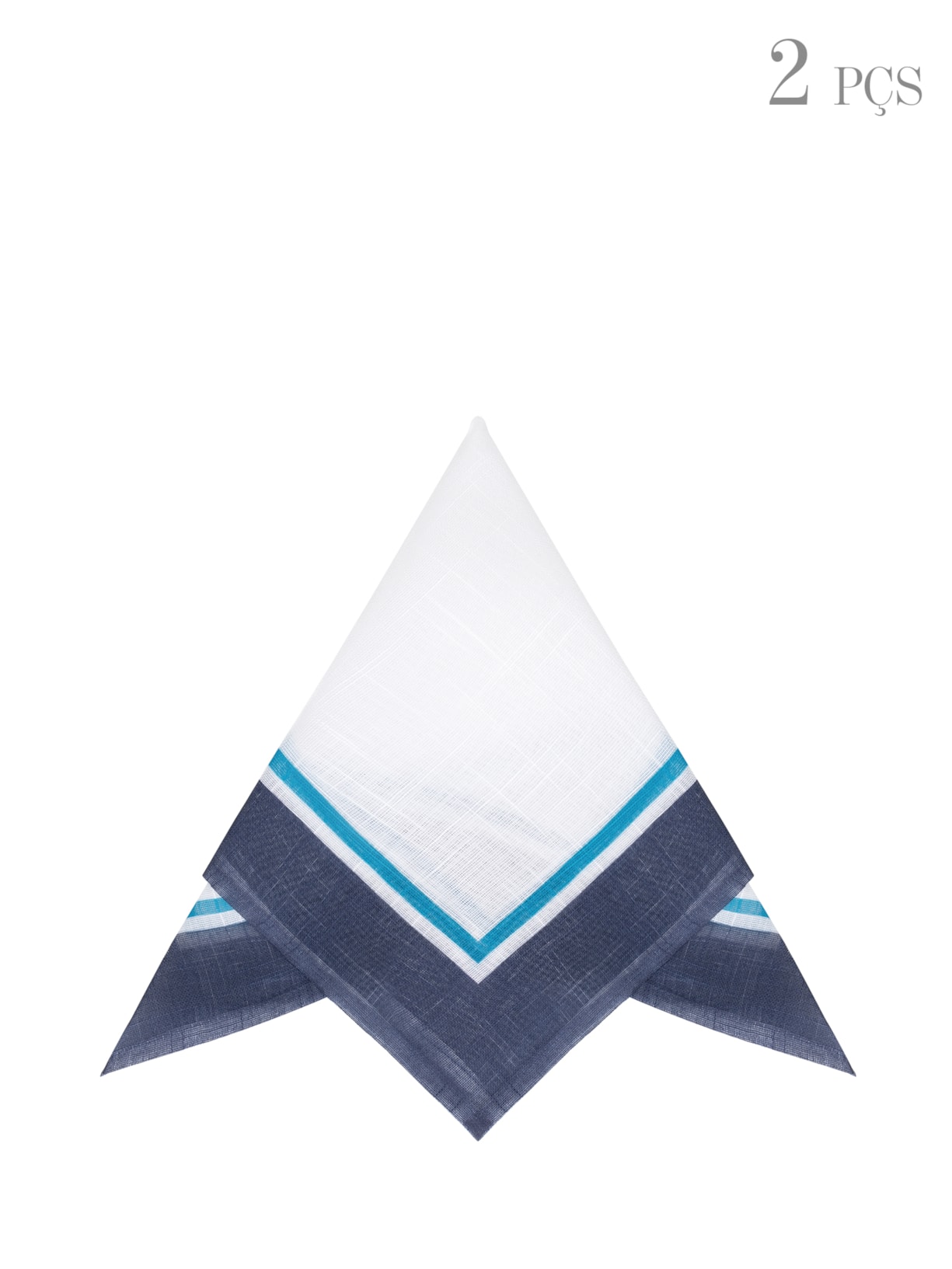 Kit de Guardanapo de Linho 02 Peças Mari - '2Home - Azul